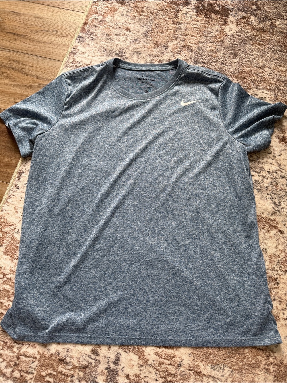 Nike women’s Dri-FIT Heathered Blue Short Sleeve T-Shirt